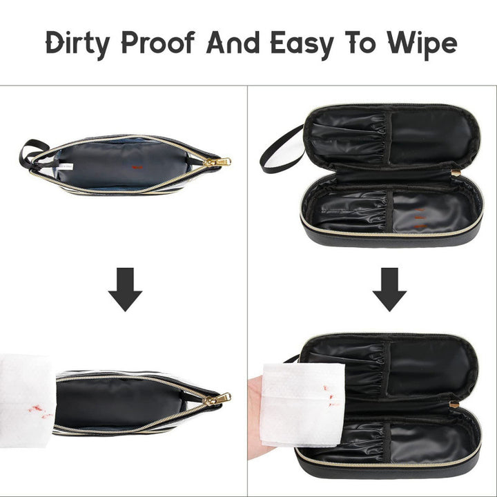 Cosmetic Organizer Bag with Transparent Design and Divided Interior Compartment Stornfield