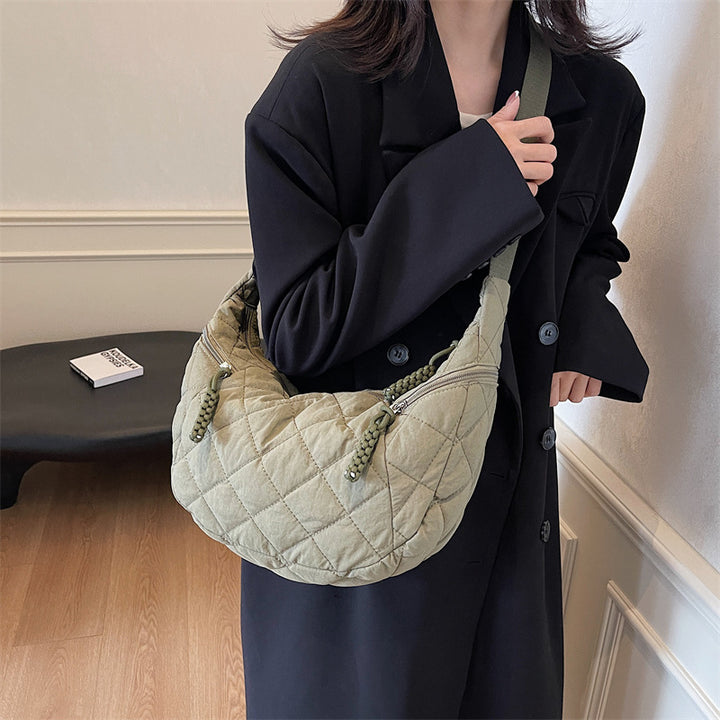 Quilted Soft Fabric Hobo Handbag Stornfield