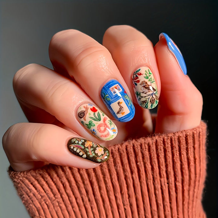 Creative Artistic Press-On Nail Set Stornfield