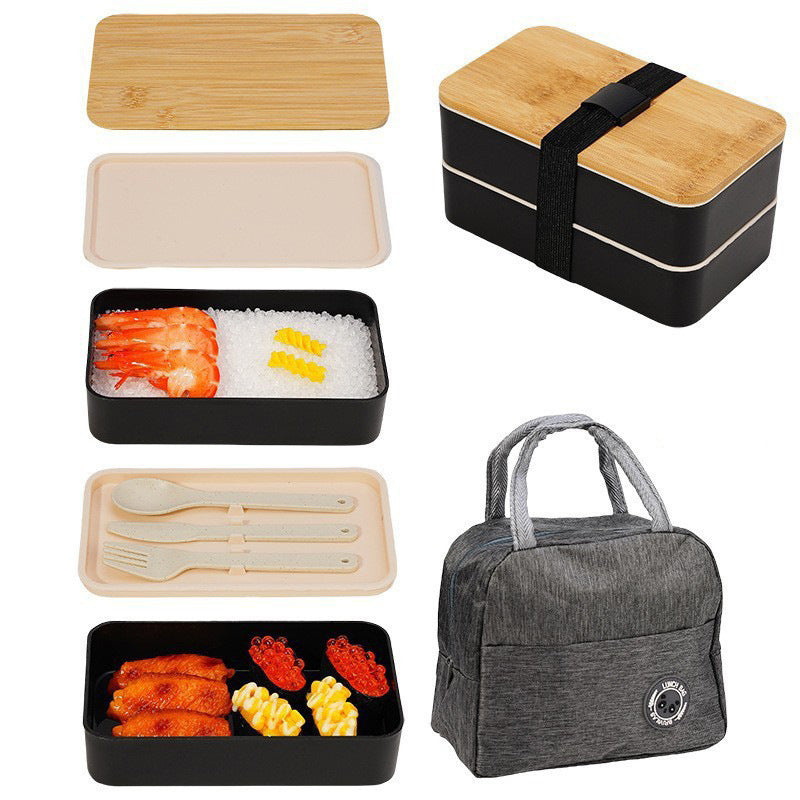 Multi-Layered Bamboo Lunch Container