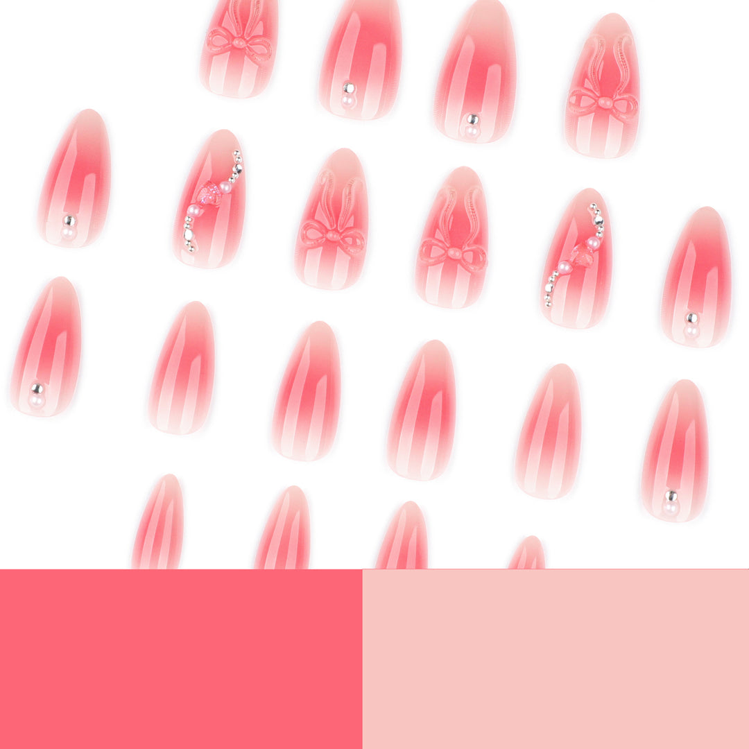 Artful nail extensions with delicate floral accents and glitter Stornfield