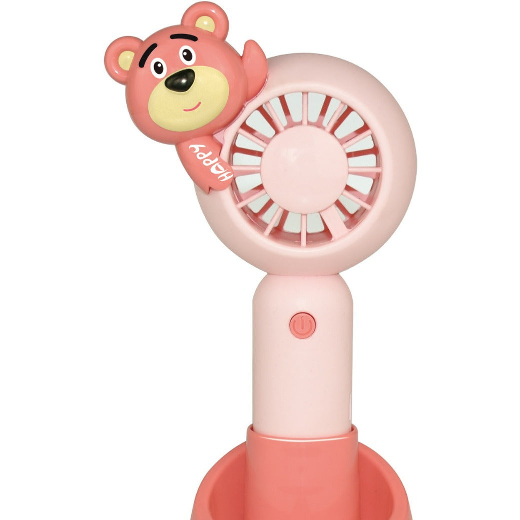 Unisex Portable Handheld Fan with Animal Design and LED Light Function Stornfield