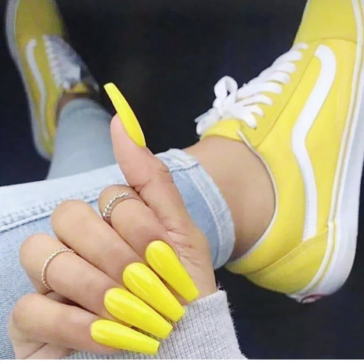 Artificial nails with long French tip design Stornfield