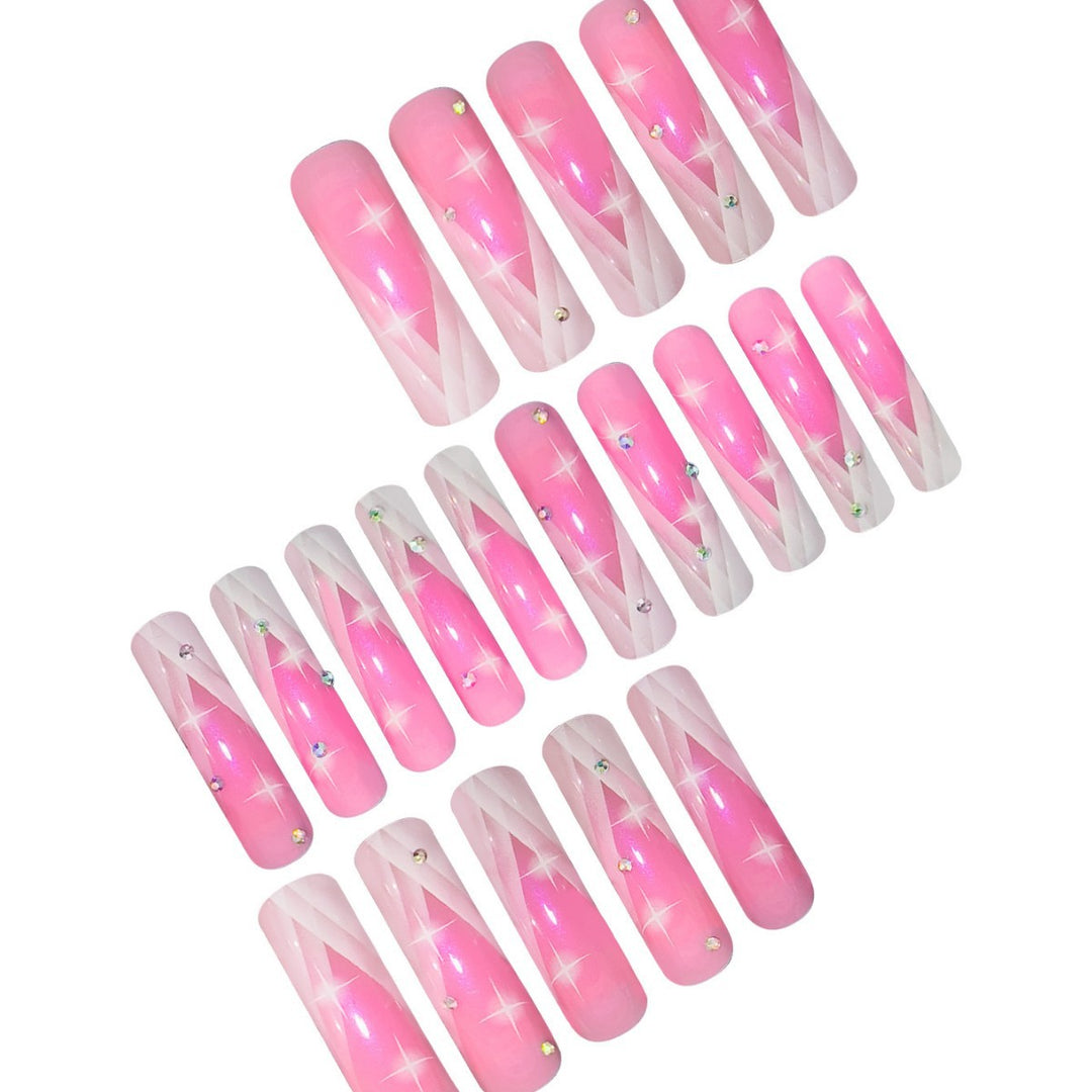 Premium Decorative Long Press-On Nail Extensions Stornfield