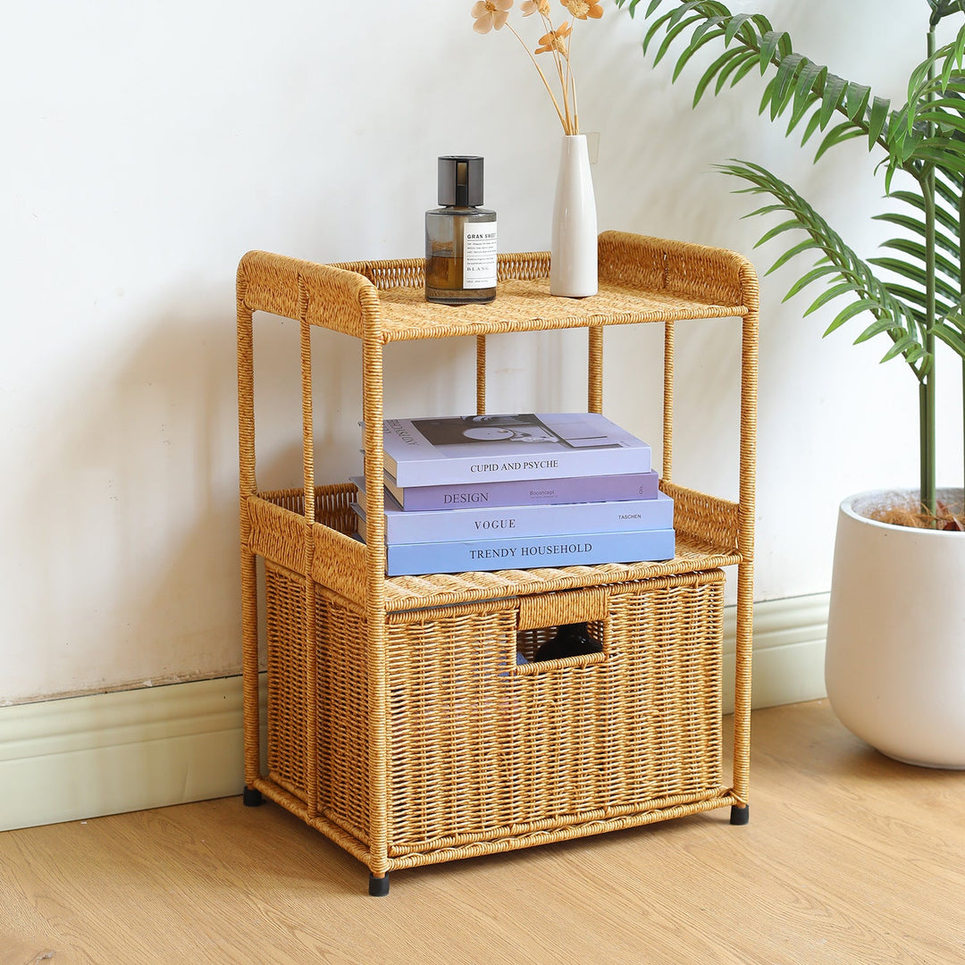 Three-Tier Open Weave Storage Rack Stornfield