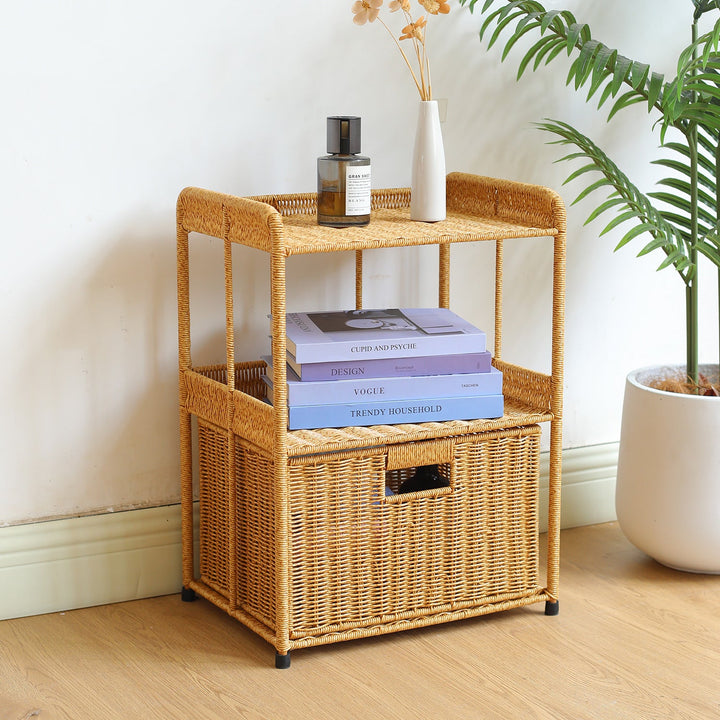 Three-Tier Open Weave Storage Rack Stornfield