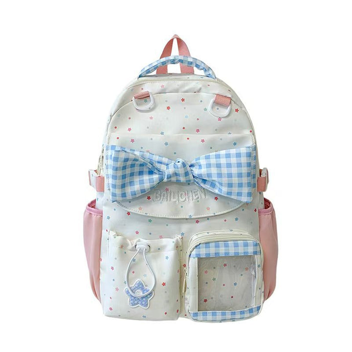 Bow-Embellished Multi-Pocket Backpack Stornfield