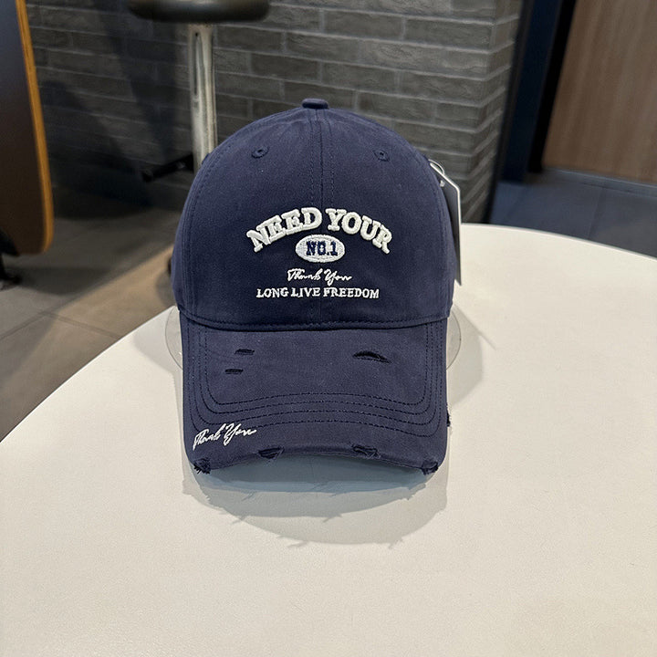 Men's Distressed Cotton Embroidered Baseball Cap Stornfield