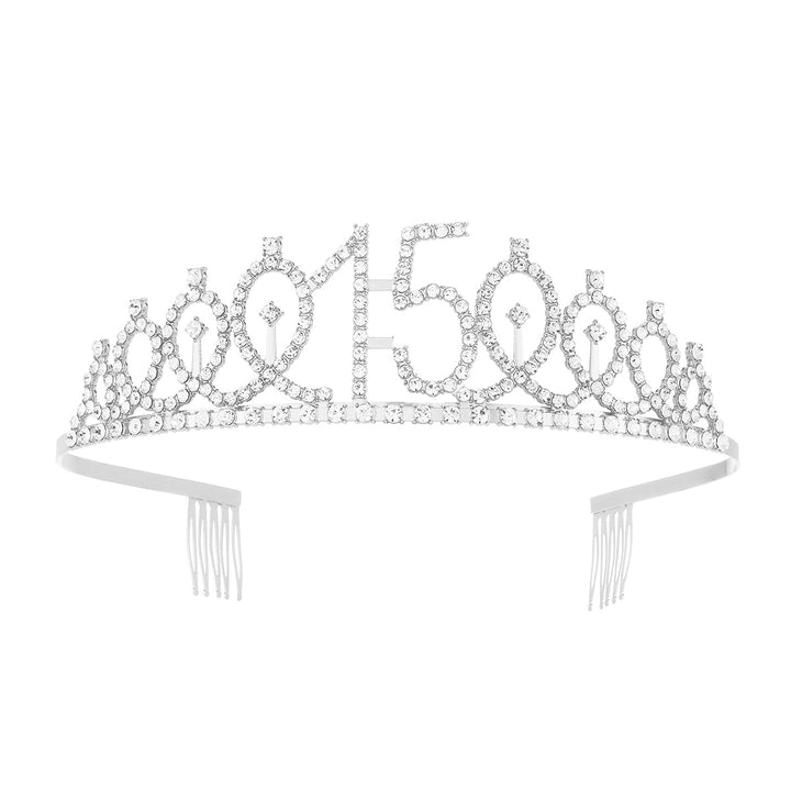 Women's Crystal-Embellished Tiara with Elegant Design Stornfield