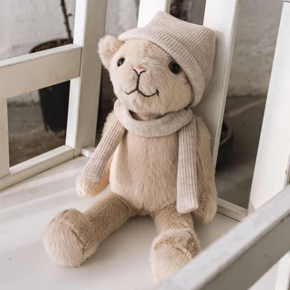Plush Crowned Lion Soft Toy with Velvet Collar