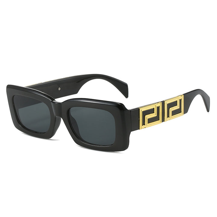 Women elegant square sunglasses with luxurious gold accent Stornfield