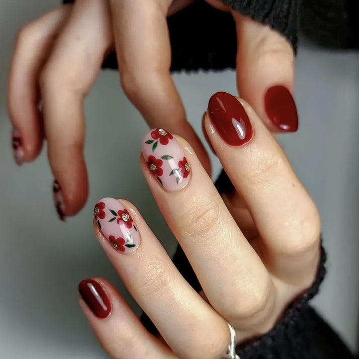 Floral Accent Nail Art Extensions Stornfield