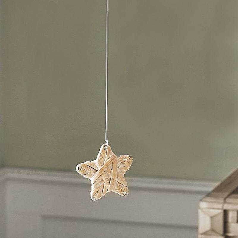Stylish pendant light made of woven material Stornfield