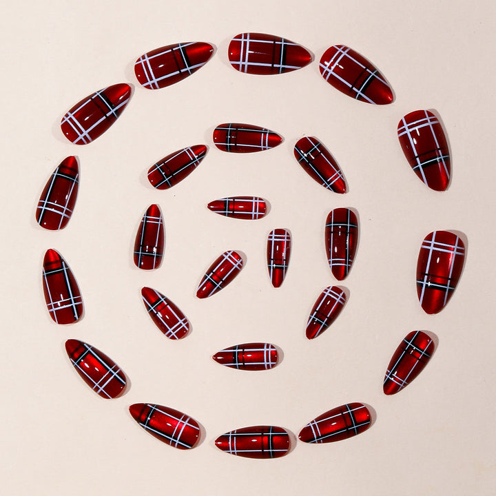 Trendy Plaid Nail Art Extensions Stornfield