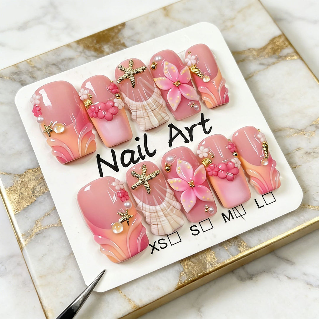 Decorative 3D Floral Nail Art Set