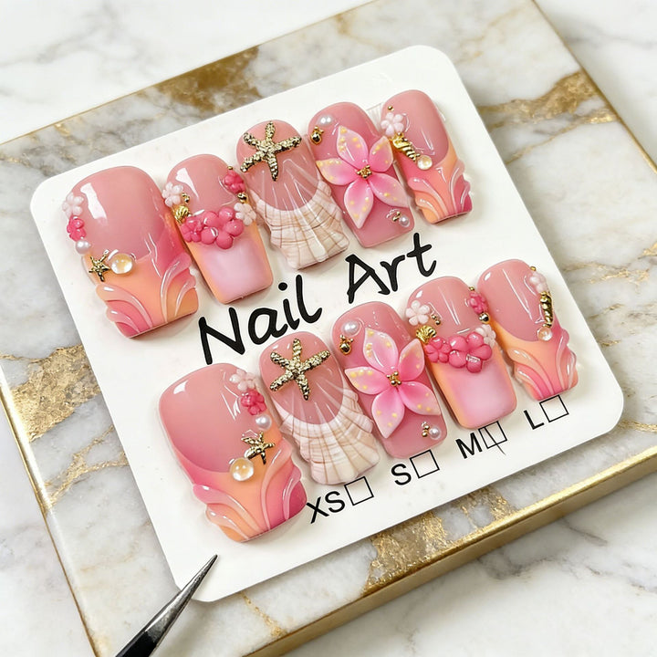 Decorative 3D Floral Nail Art Set