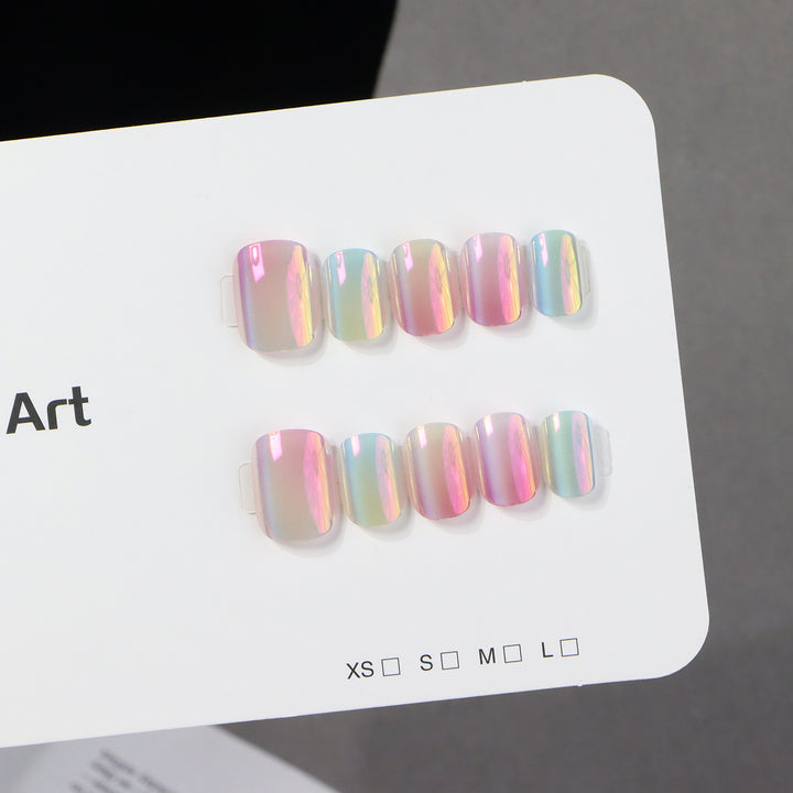 Iridescent Press-On Nail Art Set Stornfield
