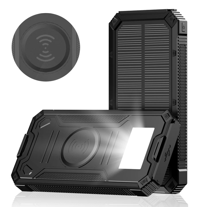 Portable Solar Power Bank with Fast Charging Function and Wireless Charging Adapter Stornfield