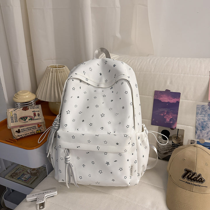Fashionable backpack with colorful star pattern Stornfield