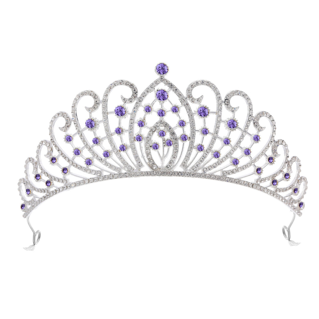 Ladies Elegant Rhinestone Tiara with Floral Details Stornfield