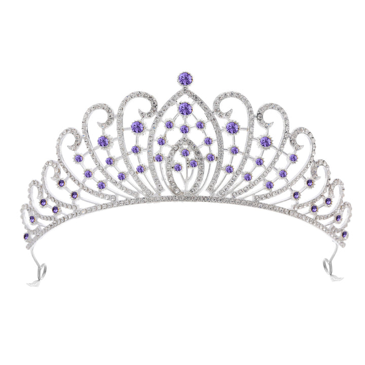 Ladies Elegant Rhinestone Tiara with Floral Details Stornfield