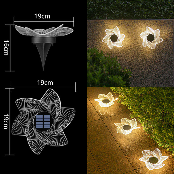 Decorative Solar Acrylic Petal Garden Stake LED Pathway Light Stornfield