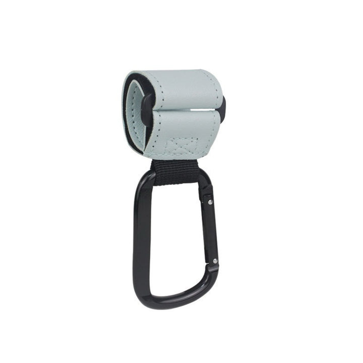 Heavy-Duty Leather Loop Stroller and Bag Carabiner Hook
