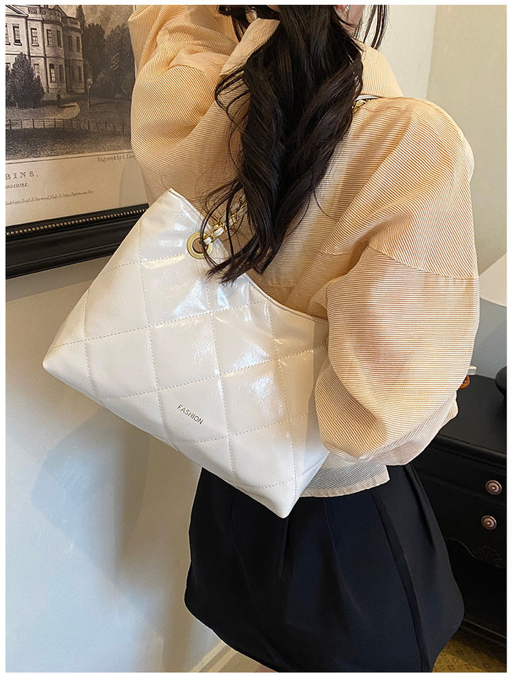 Quilted Faux Leather Tote Bag Stornfield