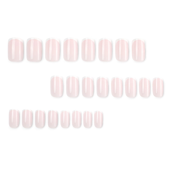 Classic nail extensions with elegant French tips Stornfield