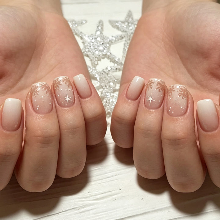Elegant Frosted Winter Nail Art Enhancements Stornfield