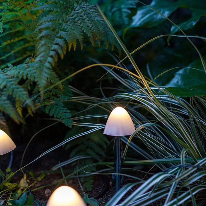 Contemporary Creative Plastic Solar LED Mushroom Lights String Lights For Outdoor Patio | Stornfield