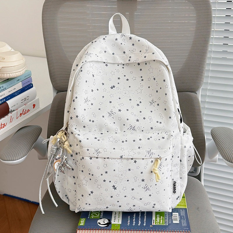 Stylish Star-Patterned School Backpack Stornfield