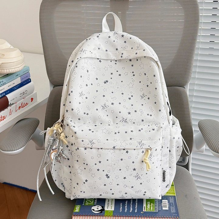 Stylish Star-Patterned School Backpack Stornfield