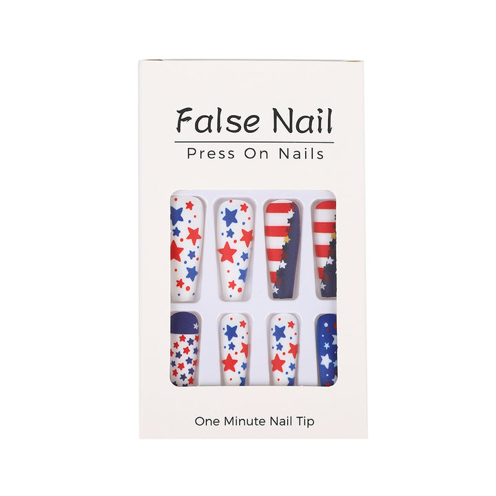 Artificial nails with patriotic star design Stornfield