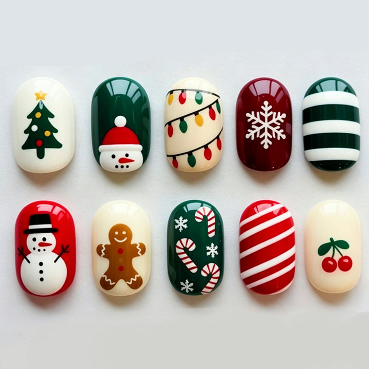 Festive Holiday Nail Art Set Stornfield