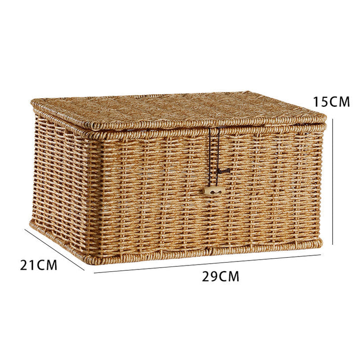 Handcrafted Rectangular Wicker Storage Box Stornfield