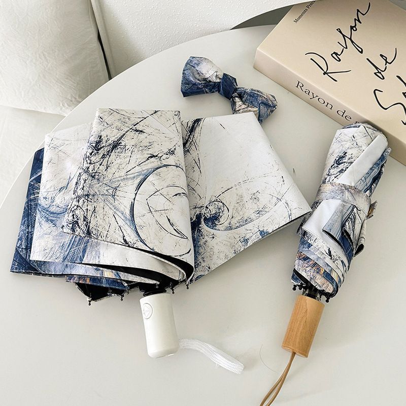 Ladies Folding Umbrella with Artistic Design and Automatic Opening Mechanism Stornfield
