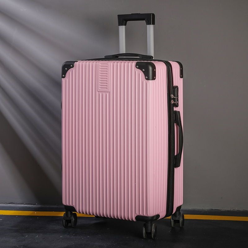 Hard shell suitcase with 360-degree wheel system and integrated safety feature Stornfield