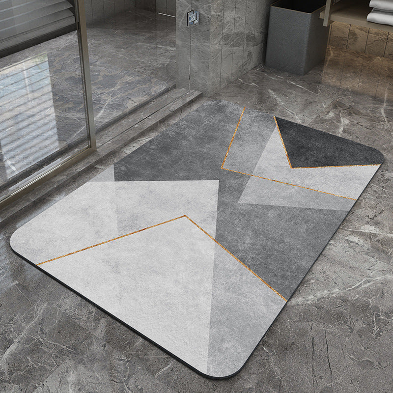 Modern Geometric Bath Mat Stornfield