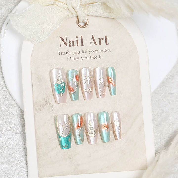 Intricate Design Press-On Nail Set Stornfield