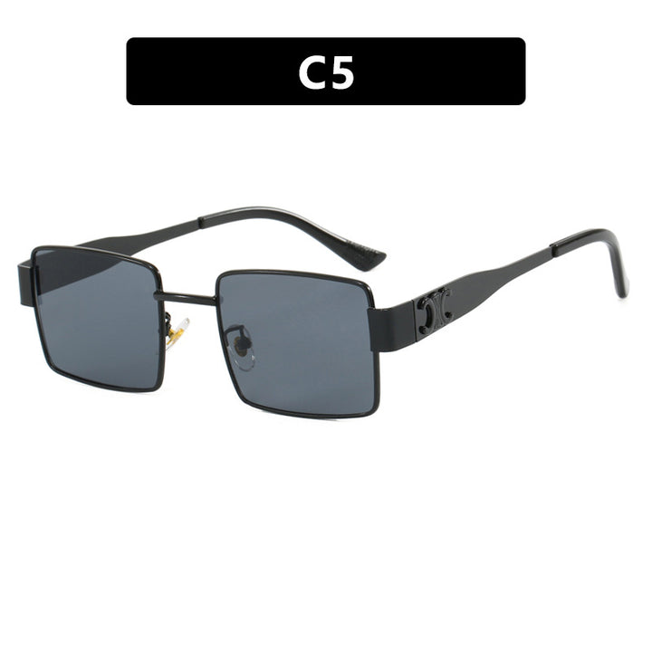 Women's fashionable rectangular sunglasses with high-quality metal frame and polarized lenses Stornfield