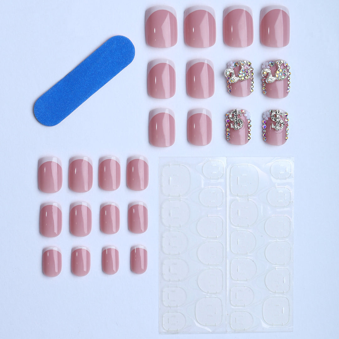 Premium artificial nails with sparkling 3D applications Stornfield
