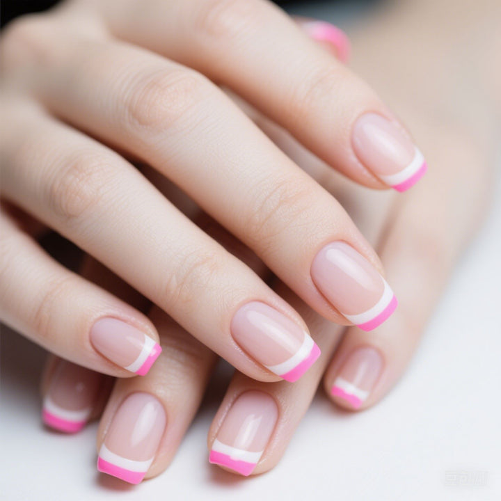 Classic French Tip Nail Enhancements Stornfield