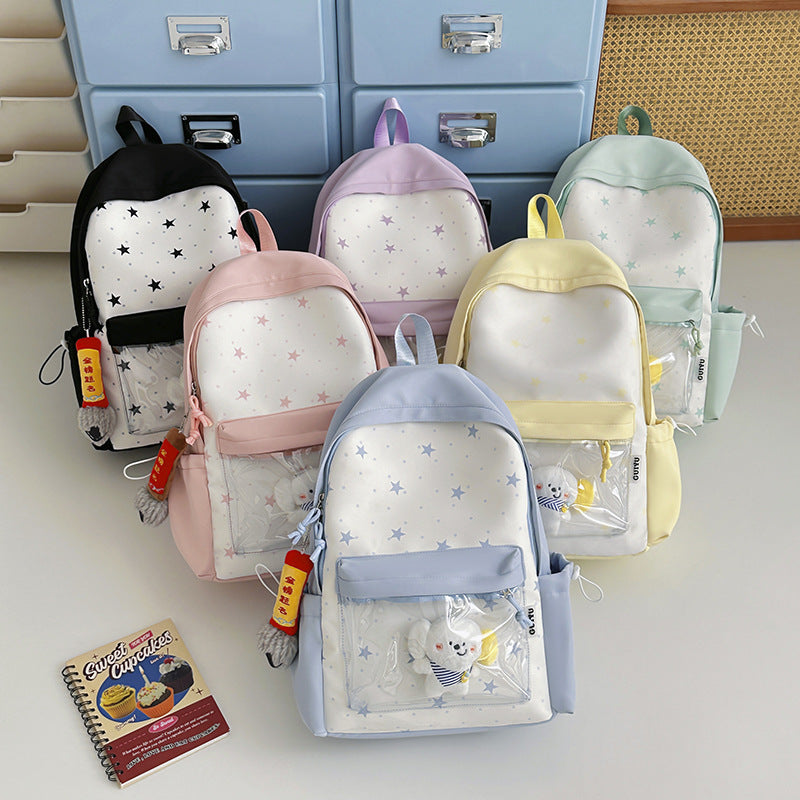 Fun-Themed Star Pattern Backpack Stornfield