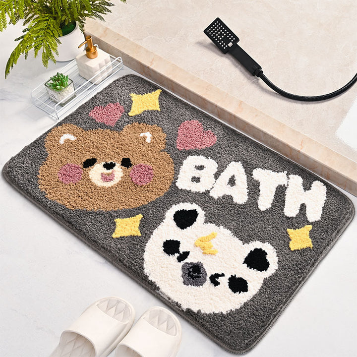 Cute Bear-Themed Soft Bath Mat