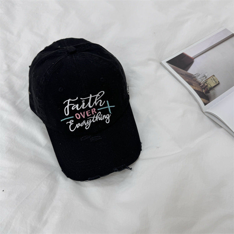 Women's Distressed Embroidered Baseball Cap Stornfield