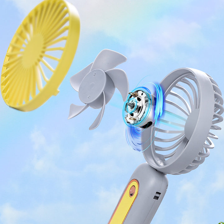 Unisex Portable Hand Fan with LED Display and Ergonomic Handle Stornfield