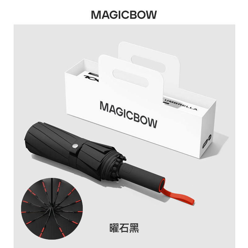 Ladies Automatic Folding Umbrella with Robust Design and Wind Resistance Stornfield