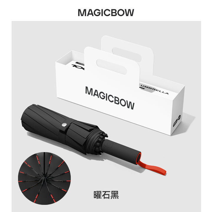 Ladies Automatic Folding Umbrella with Robust Design and Wind Resistance Stornfield