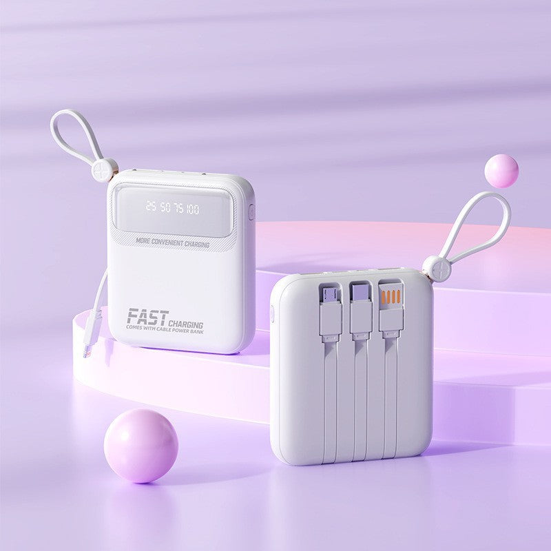 Portable power bank with integrated cables and multifunctional charging port Stornfield